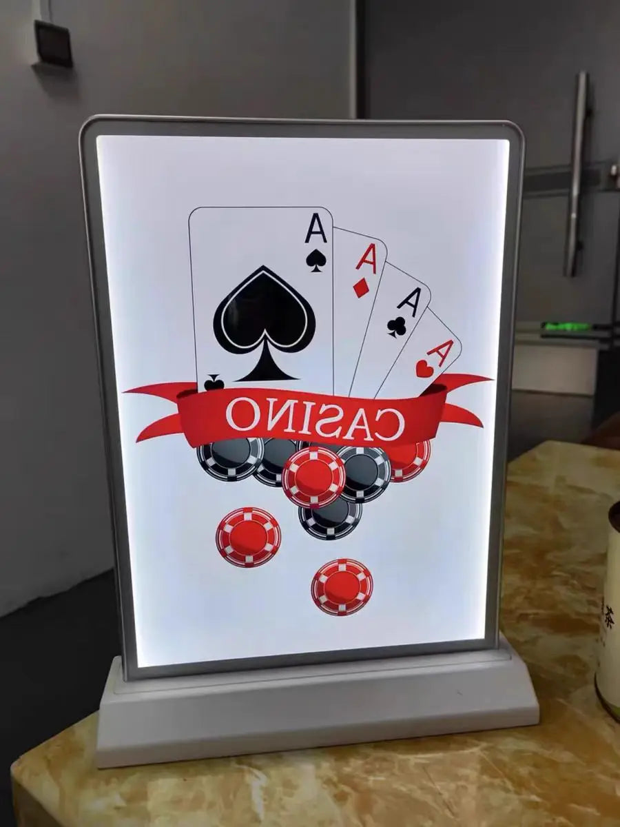 White Wattage Rechargeable A4 Double-Sided LED Advertising Light Box